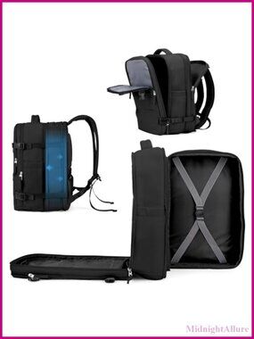 Large Expandable Travel Backpack Waterproof Polyester Carry On Hiking Daypack